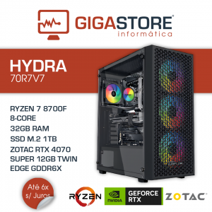 Desktop Gaming HYDRA-70R7V7 RYZEN 7 8700F 32GB RAM 1TB SSD W11
